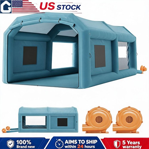Inflatable spray booth with - spray,