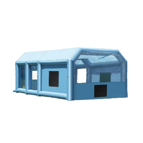 Inflatable paint booth with - paint,